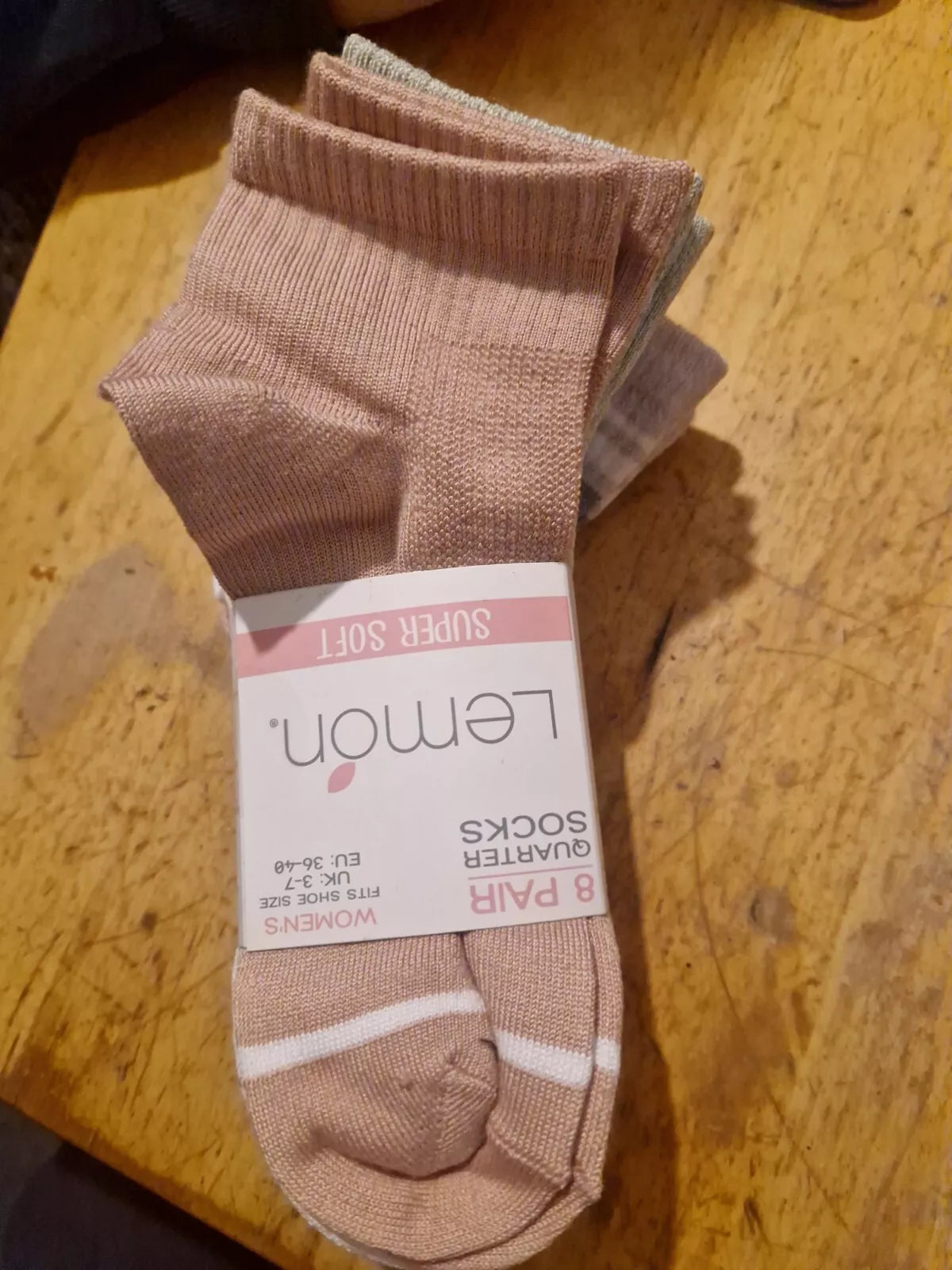 Women's Quarter Socks Lemon Super Soft - Pack of 8 Pairs