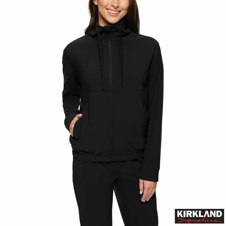 Kirkland Signature Women's Full Zip Active Jacket in Black