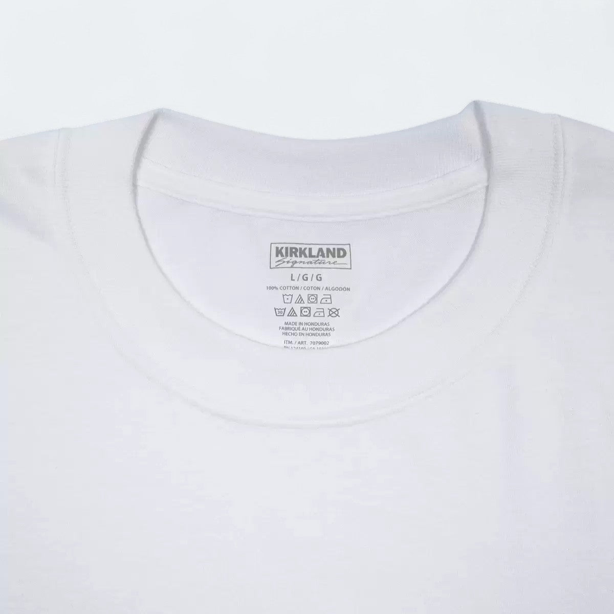 Kirkland Signature Men's Cotton Crew Neck White T-Shirt, 6 Pack in 3 Sizes