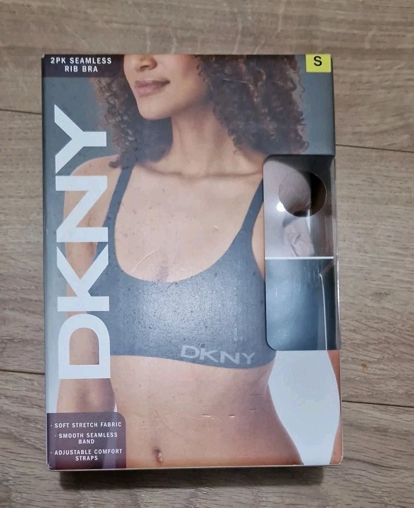 DKNY 2 Pack Small Seamless Rib Bra Set