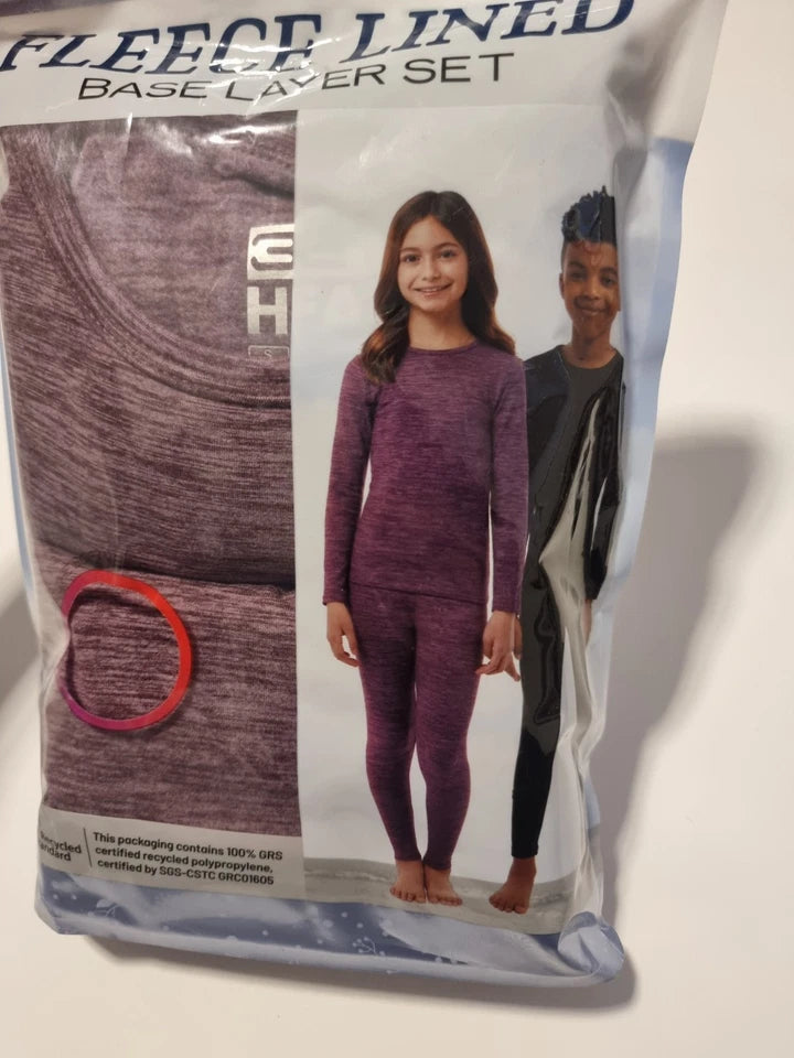 32 Degrees Heat Kids Fleece Lined Base Layer Set Size 6-7 Years