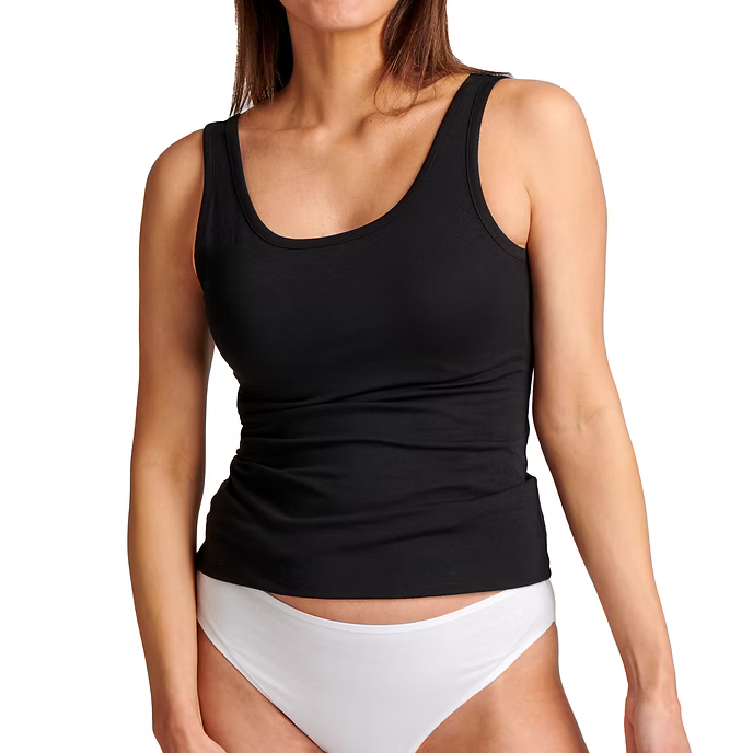 Ladies Bamboo Vests Black 3pk