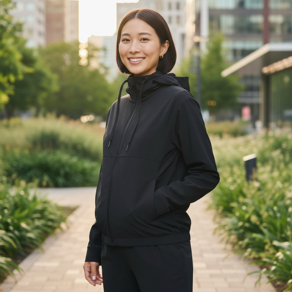 Kirkland Signature Women's Full Zip Active Jacket in Black