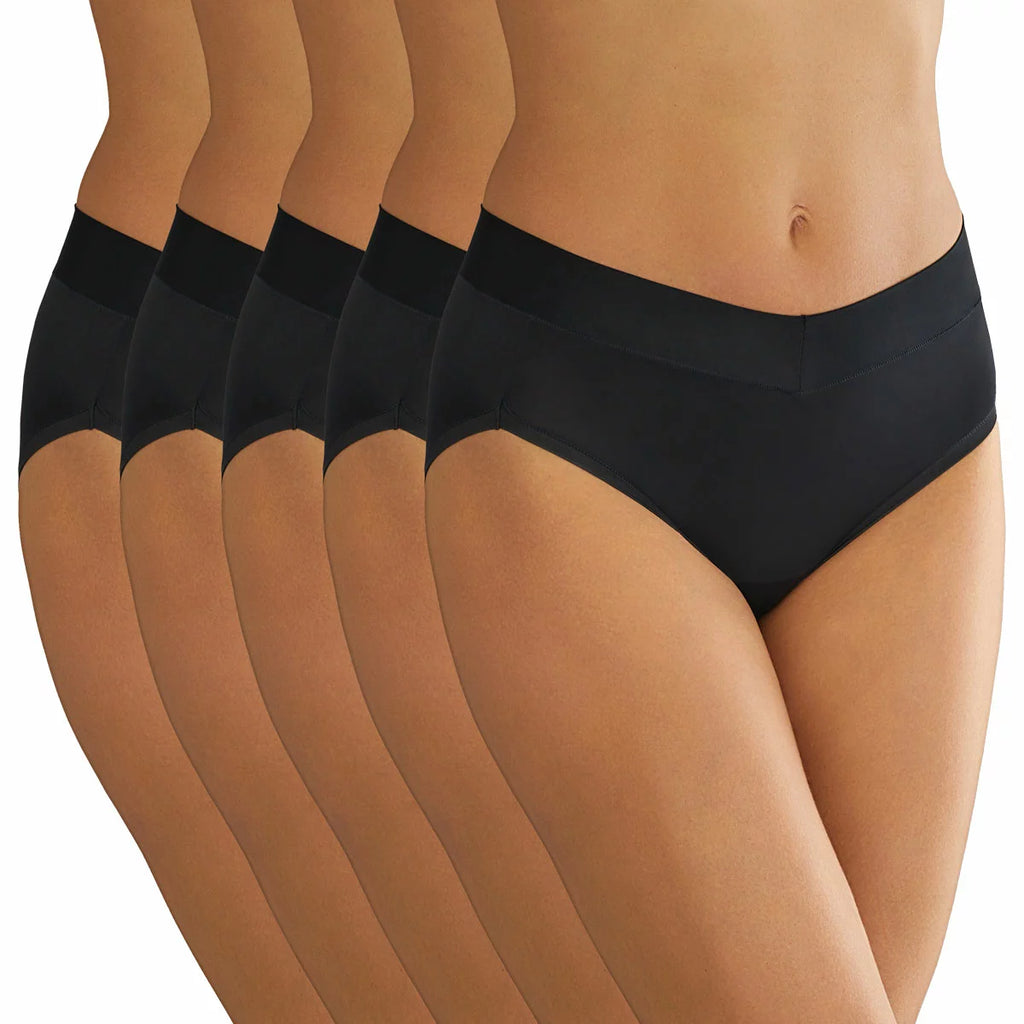 Midnight Carole Hochman Black 5 Pack Ultimate Comfort Hipster Brief