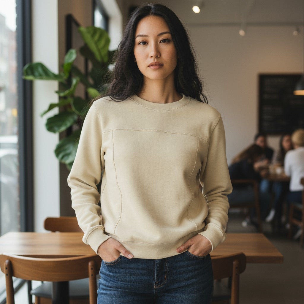 Mondetta Women’s Beige Pullover Sweatshirt