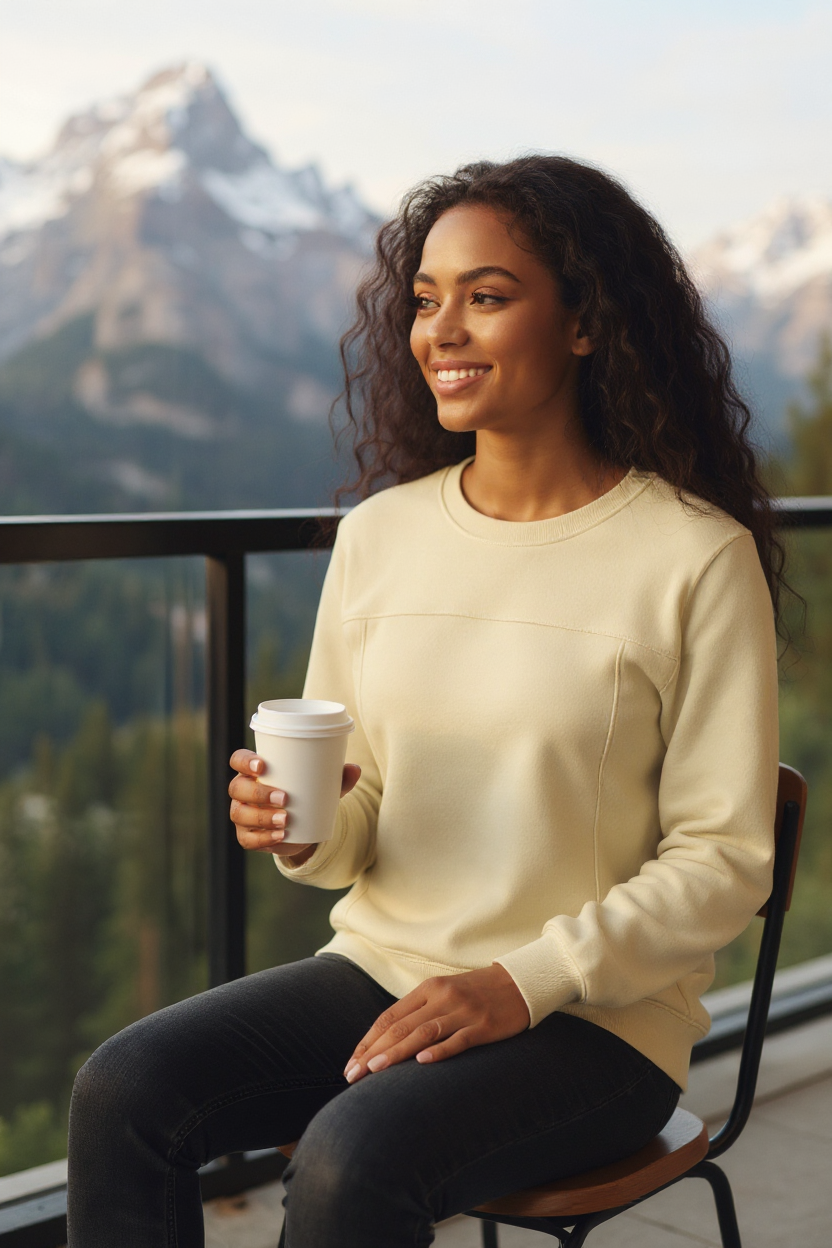 Mondetta Women’s Beige Pullover Sweatshirt