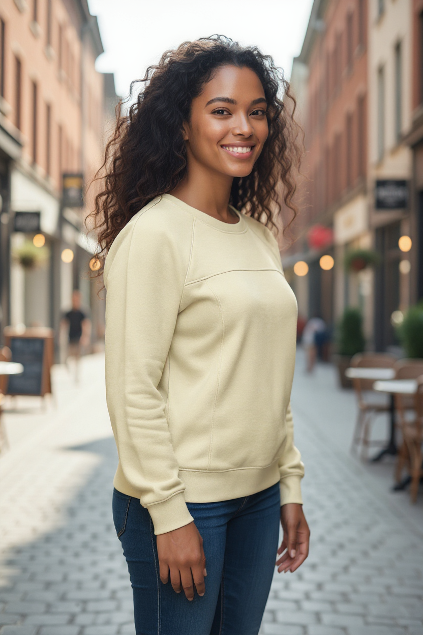 Mondetta Women’s Beige Pullover Sweatshirt